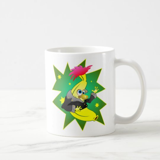 Funky banana coffee mug