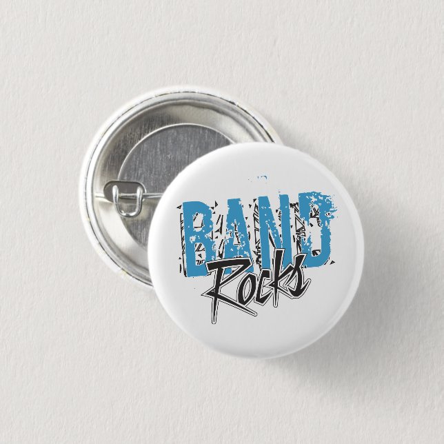 Funky Band Rocks Button (Front & Back)
