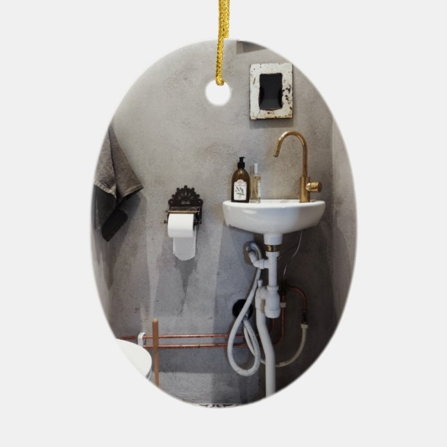 Funky Bathroom Ceramic Tree Decoration (Front)