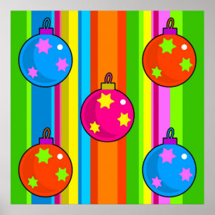 Funky Baubles Poster