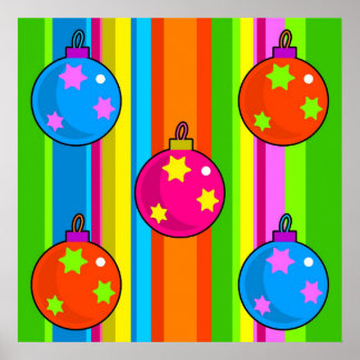 Funky Baubles Poster