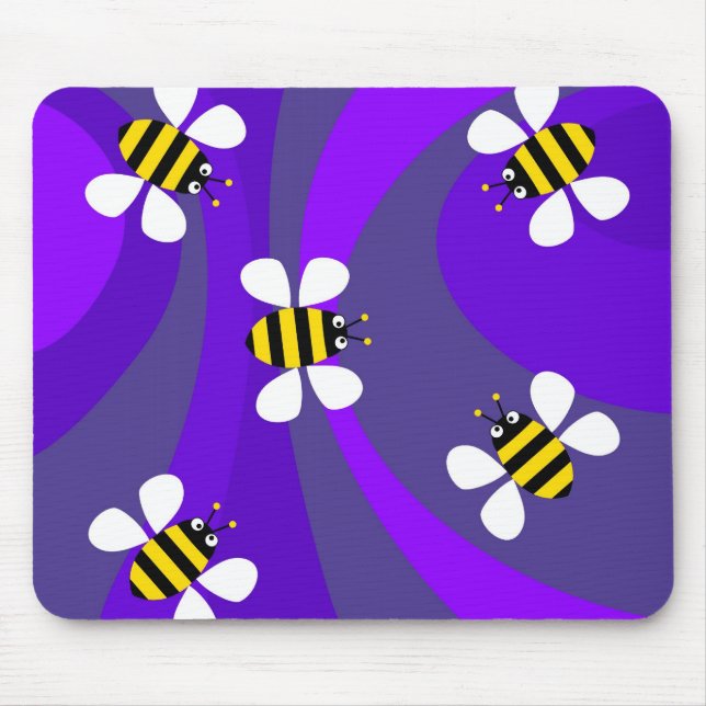 Funky Bees Mouse Mat (Front)