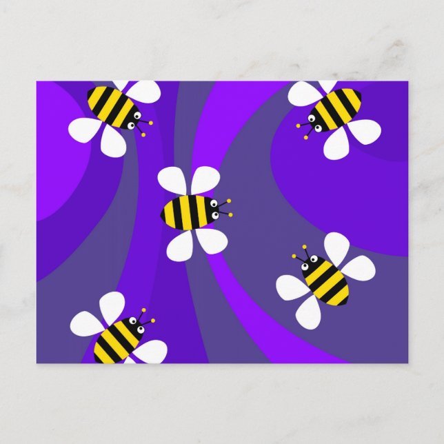 Funky Bees Postcard (Front)