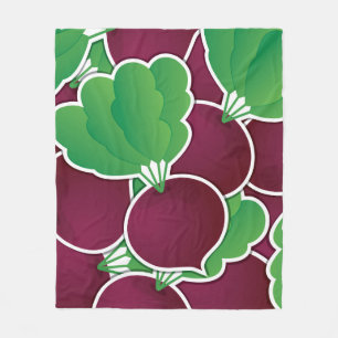 Funky beet fleece blanket