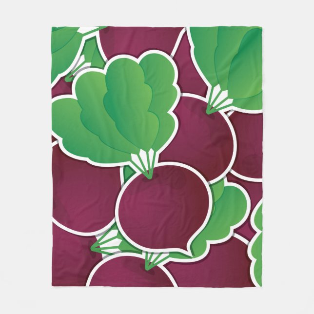 Funky beet fleece blanket (Front)