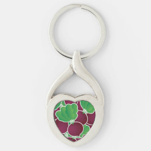 Funky beet key ring