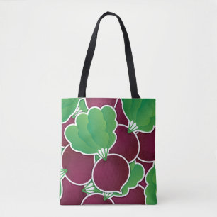 Funky beet tote bag