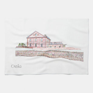 Funky Belarus Беларусь Orsha Old Red Mill Tea Towel