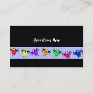 Funky Bird Banner, Your Name Here Business Card