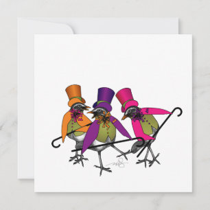 Funky Bird Boogie Party Invitation