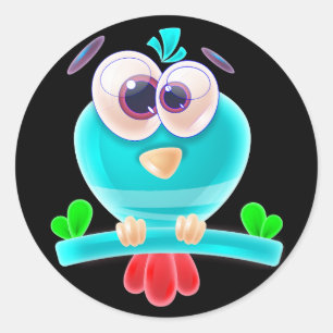Funky Birdie Groove Sticker