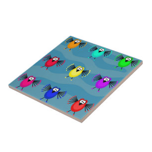 Funky Birds Tile