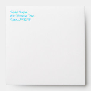 Funky Black and White Envelope for Square Invite