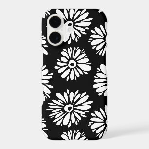 Funky black and white flowers