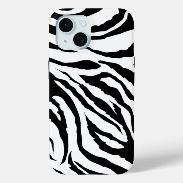 Funky Black and White Zebra Print | Phone Case (Back)