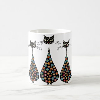 Funky Black Cat Coffee Mug