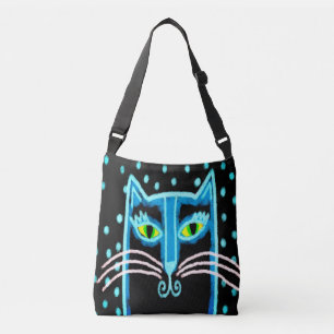 Funky Black Cat Tote Bag