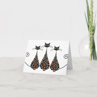 Funky Black Catin Notecards