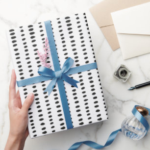 Funky, Black & White Abstract Pattern Wrapping Paper