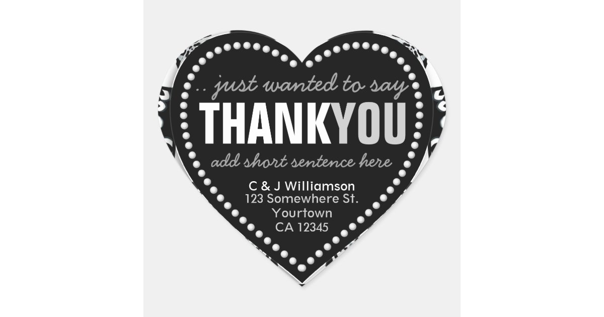 Funky Black White Tribal Thank You Sticker | Zazzle.co.uk