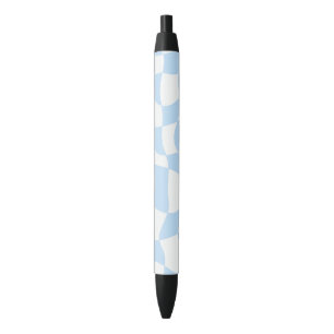 funky blue chequered-pattern pen
