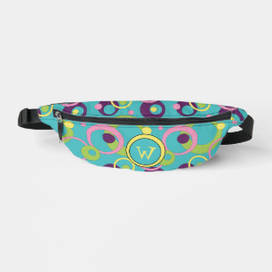 Funky Blue Circles Bum Bags