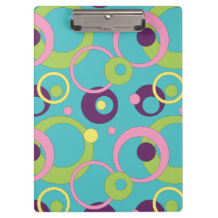 Funky Blue Circles Clipboard