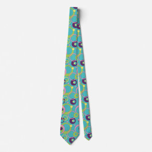 Funky Blue Circles Men's Neck Tie