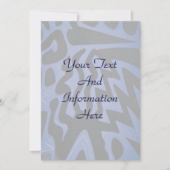 Funky Blue Invitation (Front)