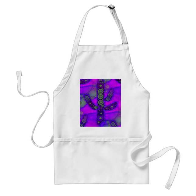 Funky Blue Purple Saguaro Cactus Mosaic Standard Apron (Front)