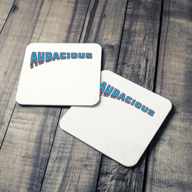 Funky Blue/Red Vocabulary-Audacious Retro Style Coaster (Creator Uploaded)