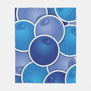 Funky blueberry fleece blanket