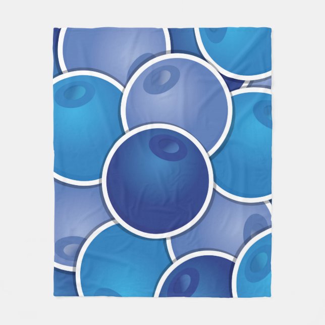 Funky blueberry fleece blanket (Front)