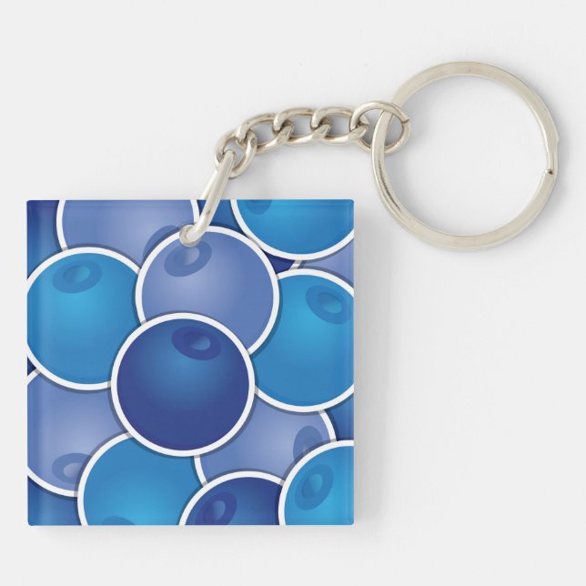 Funky blueberry key ring (Back)