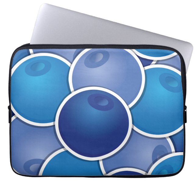 Funky blueberry laptop sleeve (Front)