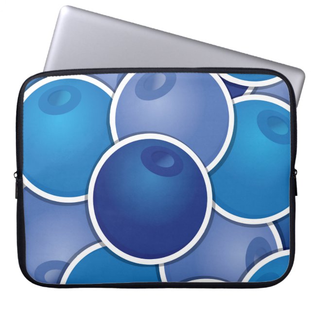 Funky blueberry laptop sleeve (Front)