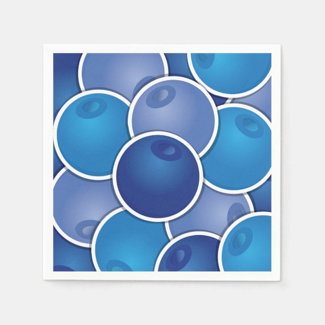 Funky blueberry napkin (Front)