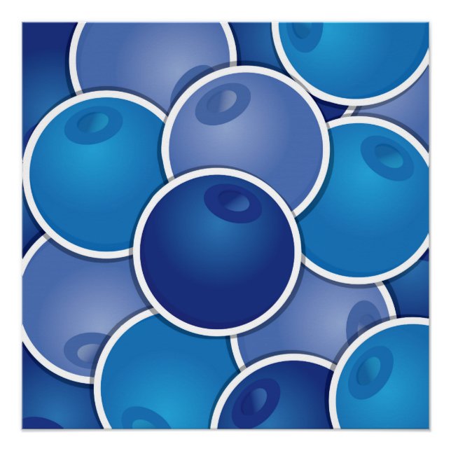 Funky blueberry poster (Front)