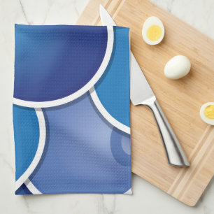 Funky blueberry tea towel