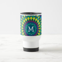 Funky Bohemian Flower Petals with Monogram