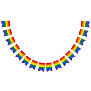 Funky Boho Abstract Gay Rainbow Mosaic Pride Flag
