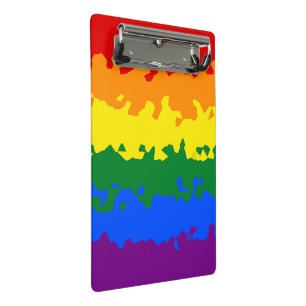 Funky Boho Abstract Gay Rainbow Mosaic Pride Flag Mini Clipboard