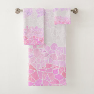 Funky Boho Abstract Mosaic Pomosexual Pride Flag Bath Towel Set