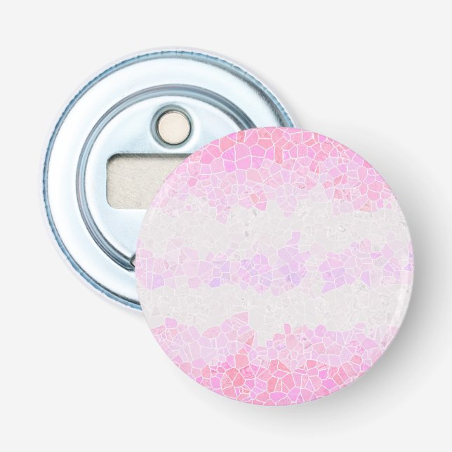 Funky Boho Abstract Mosaic Pomosexual Pride Flag Bottle Opener (Front)
