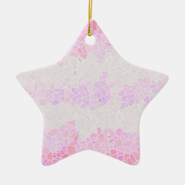 Funky Boho Abstract Mosaic Pomosexual Pride Flag Ceramic Tree Decoration (Front)
