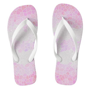 Funky Boho Abstract Mosaic Pomosexual Pride Flag Flip Flops