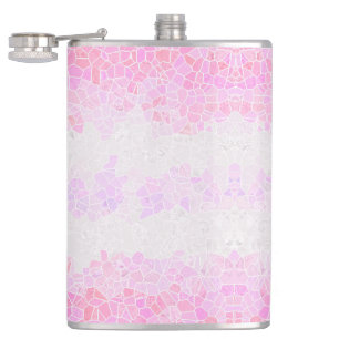 Funky Boho Abstract Mosaic Pomosexual Pride Flag Hip Flask