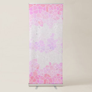 Funky Boho Abstract Mosaic Pomosexual Pride Flag Retractable Banner