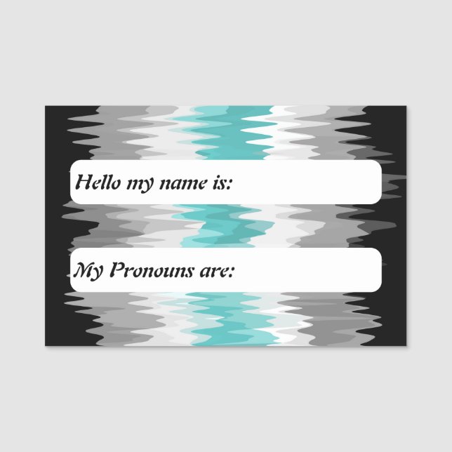 Funky Boho Customisable Libramasculine Pride Flag Name Tag (Front)