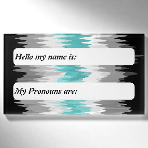 Funky Boho Customisable Libramasculine Pride Flag Name Tag